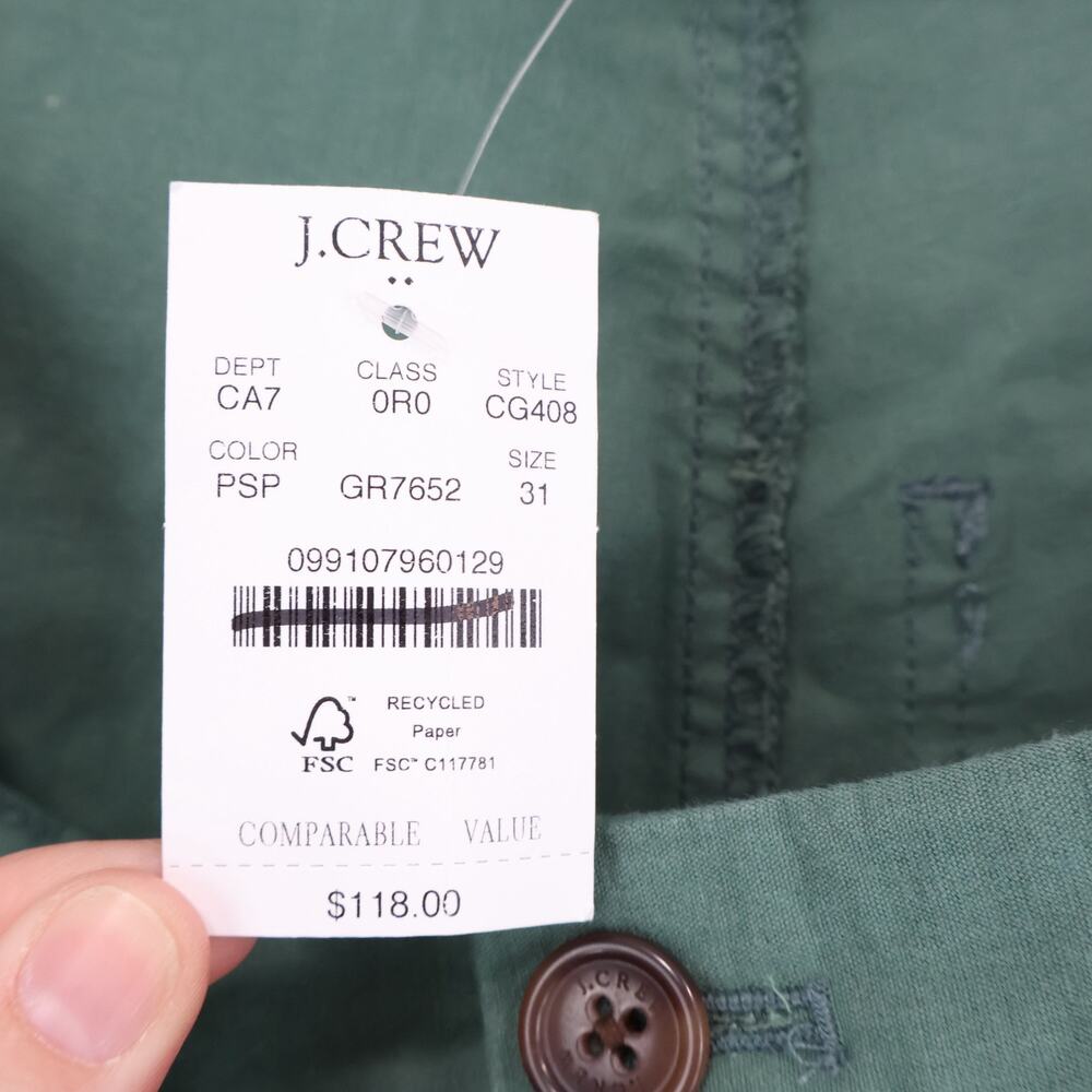 J.Crew Factory Ella Wide Leg Cropped Pant Pale Spinach Green Size 31 NWT - Picture 5 of 9